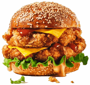 Cheese Burger Onion Tomato Lettuce